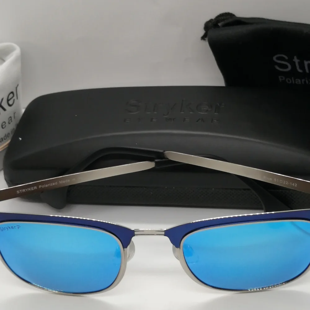 New Stryker Polarized Sunglass ST06217 Blue Mirror - Picture 9 of 9